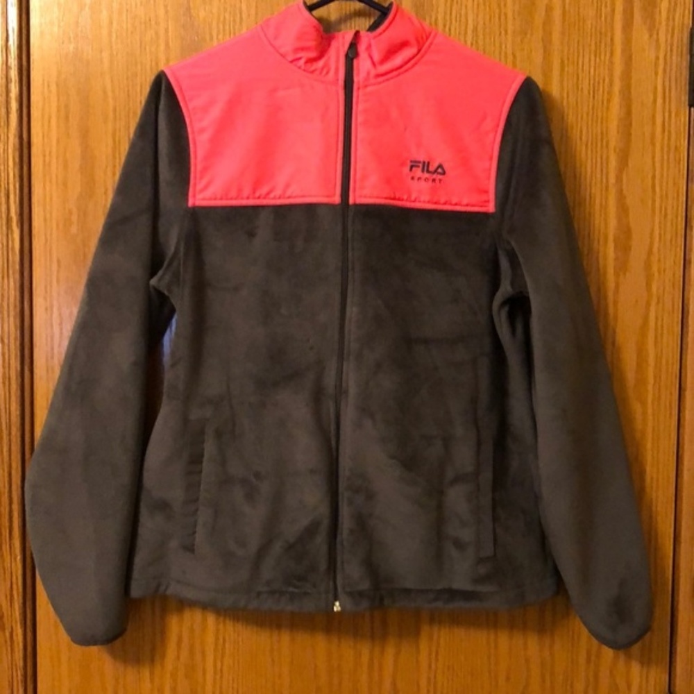 Super soft warm fleece zipup jacket - Medium